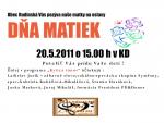 Pozvánka na Deň matiek do Kultúrneho domu v Rudinskej dňa 20.5.2012 o 15.00hod.